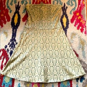 Green and Gold Cocktail Dress Size 11.